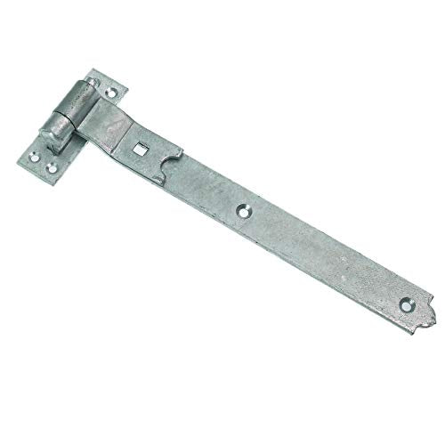 24 X Galvanised 350mm Cranked Hook & Band Shed Door Hinges