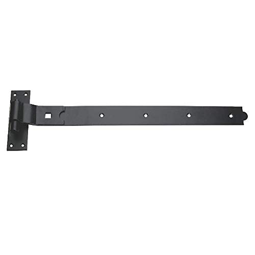 8 X Steel Black 600mm Cranked Hook & Band Shed Door Hinges