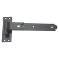 24 X Steel Black Flat Hook & Band Shed Door Hinges 300mm x 38mm x 4.5mm