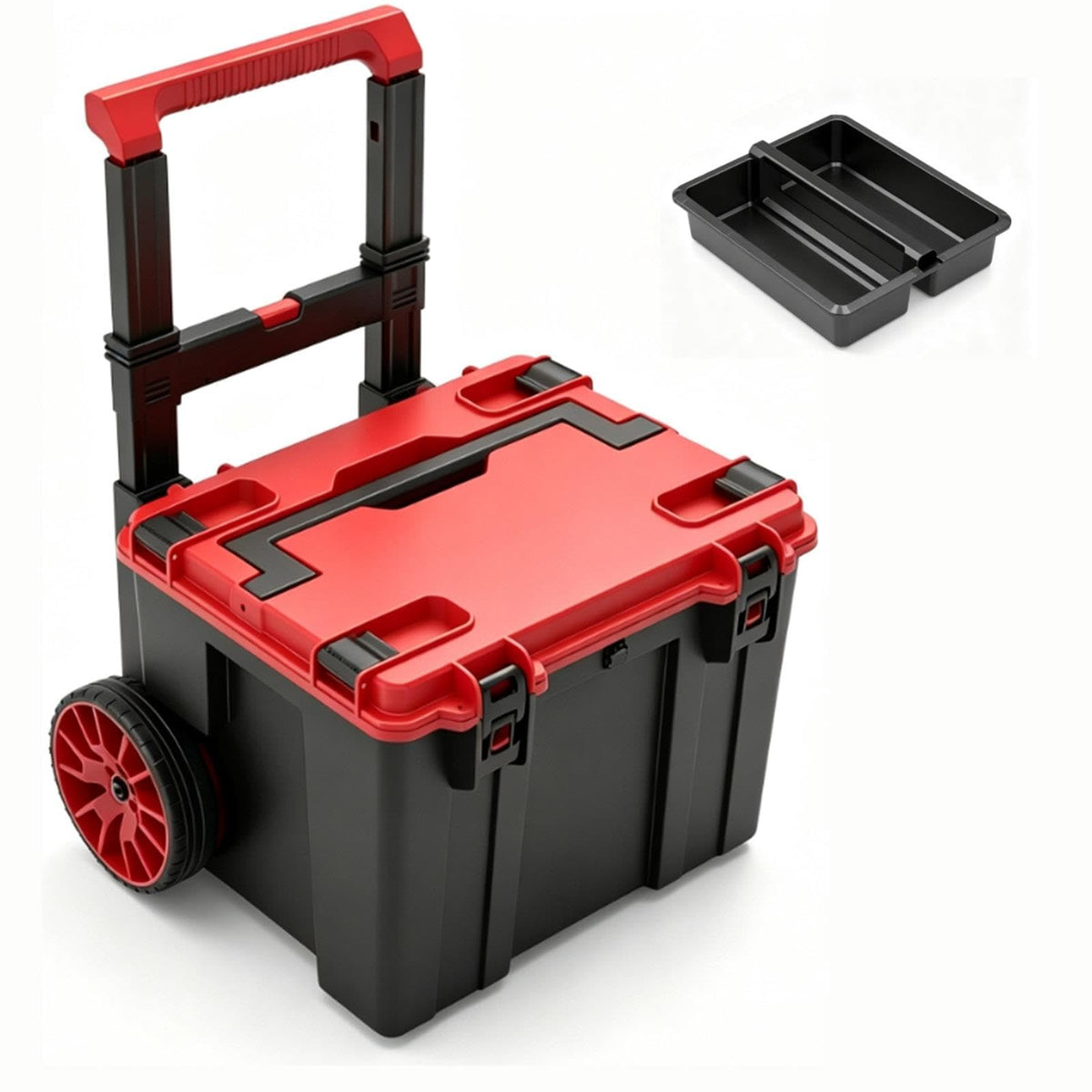 QLEAIARN Duty Modular Rolling Toolbox System, Plastic Toolbox with Handle