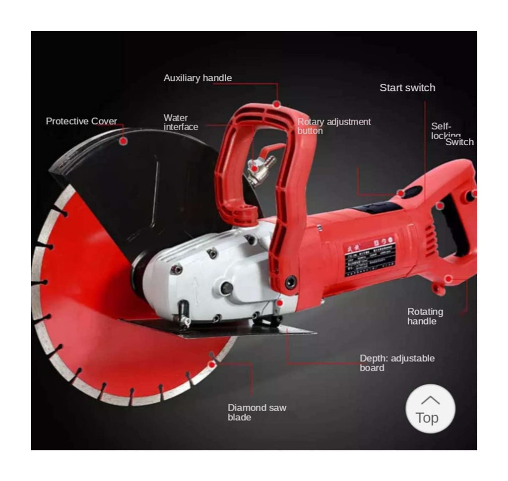 14" Dust-Free Wall Grooving Machine for Concrete & Stone