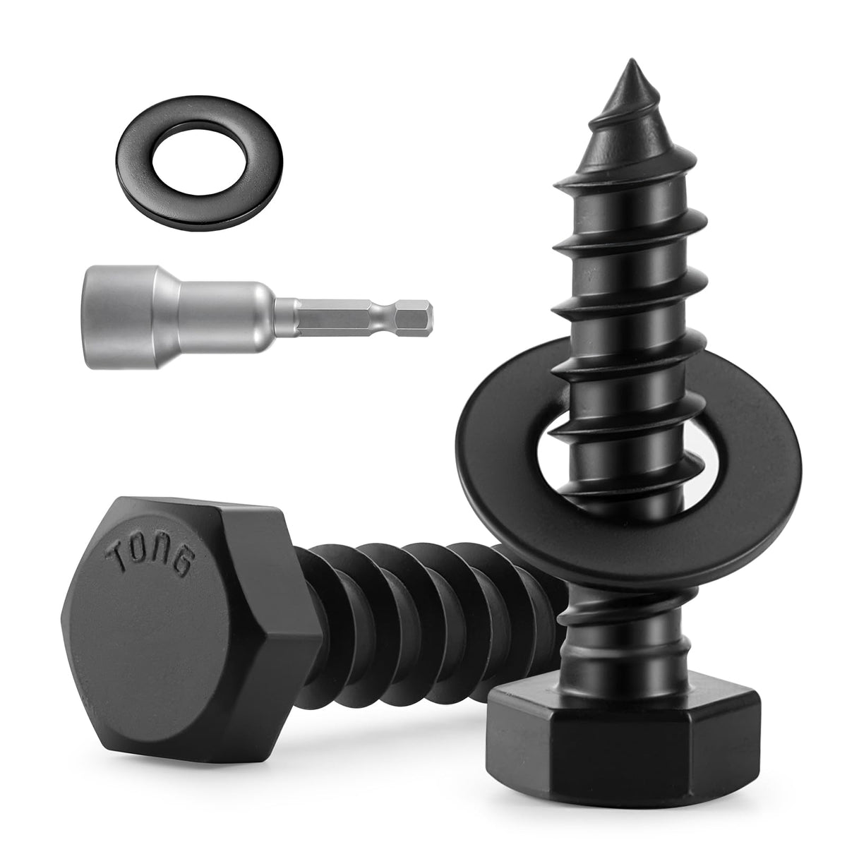 304 Stainless Steel Hex Head Lag Screws with Washers
