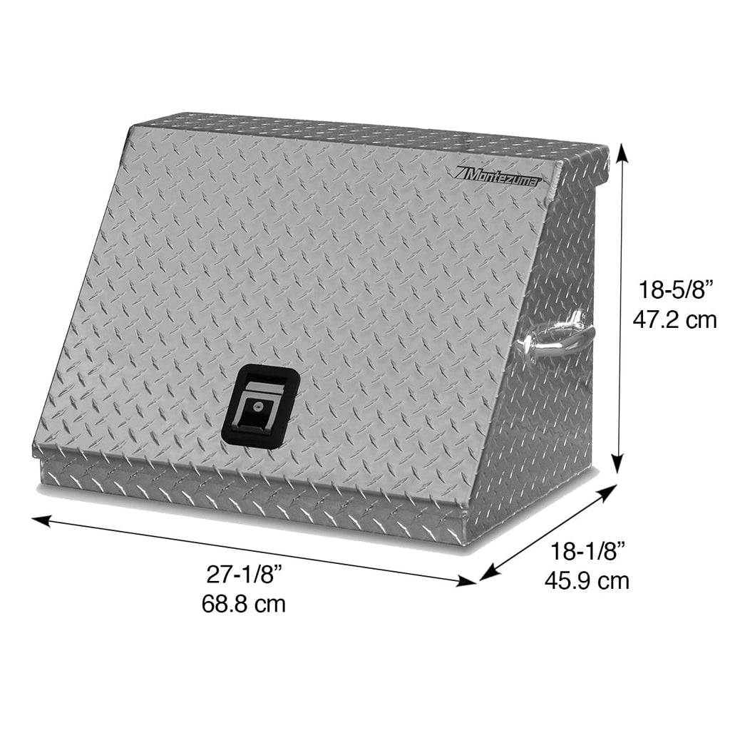 Montezuma 26" x 18" Heavy Duty Steel Triangle Toolbox (aluminum, brite)