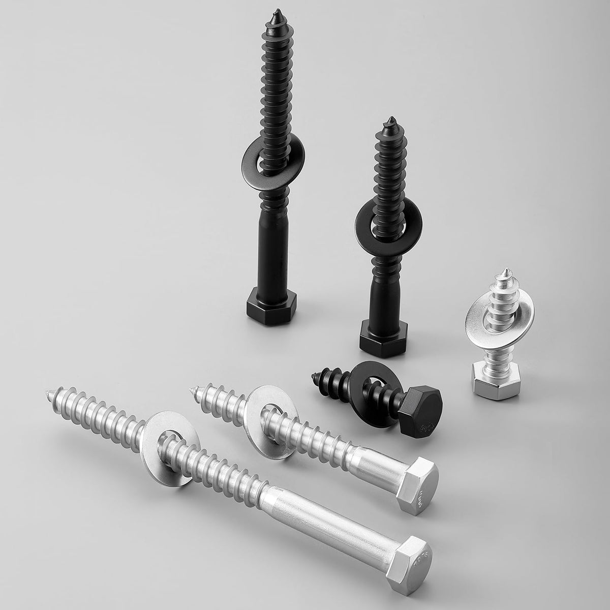 304 Stainless Steel Hex Head Lag Screws with Washers