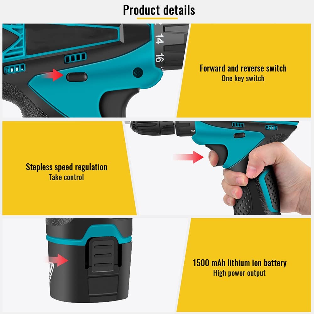 Cordless Electric Screwdriver & Drill Set