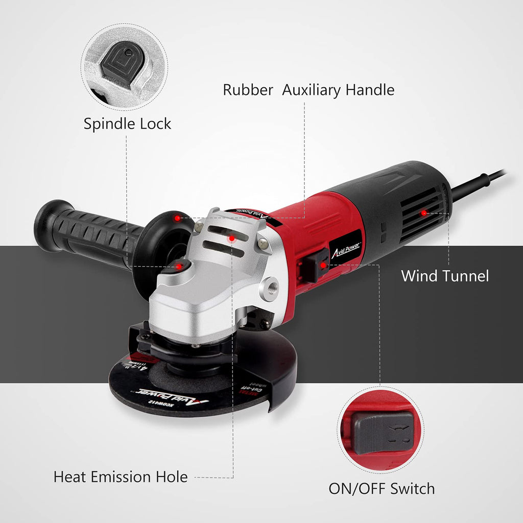 7.5A 4-1/2" Electric Angle Grinder Set