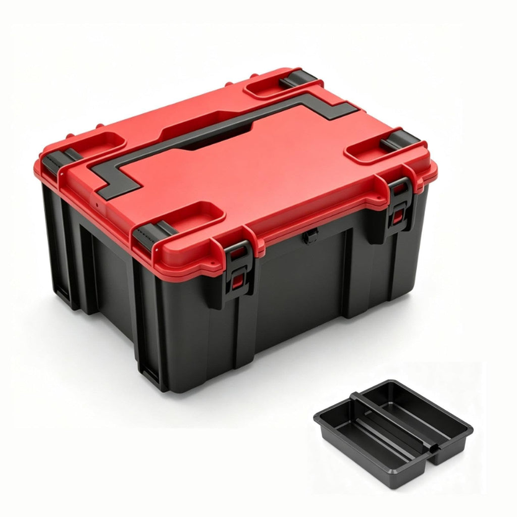QLEAIARN Duty Modular Rolling Toolbox System, Plastic Toolbox with Handle