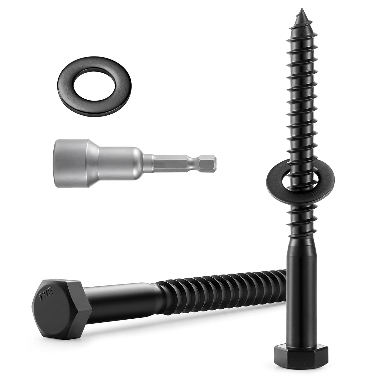 304 Stainless Steel Hex Head Lag Screws with Washers
