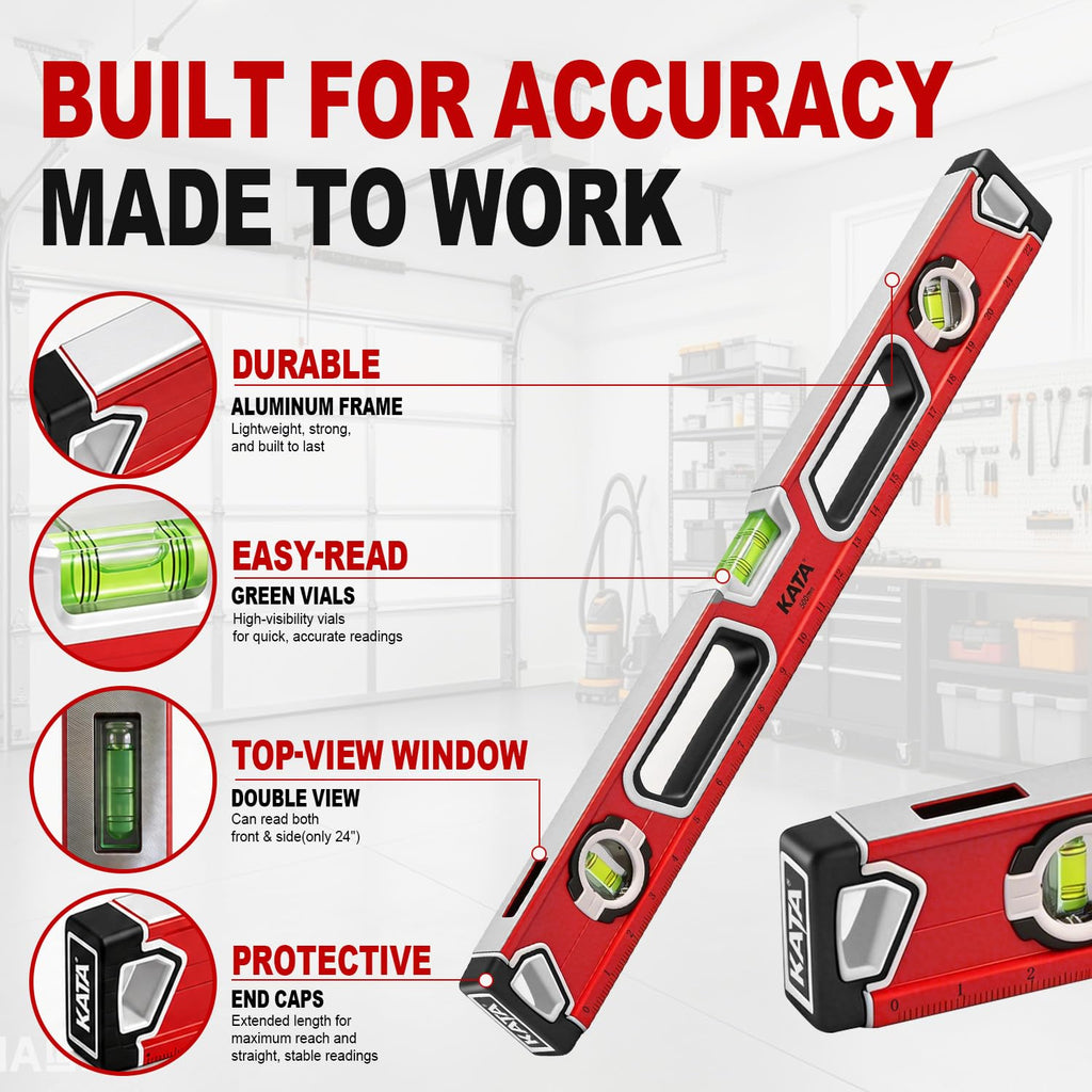 Magnetic Spirit Level Set with Carrying Bag