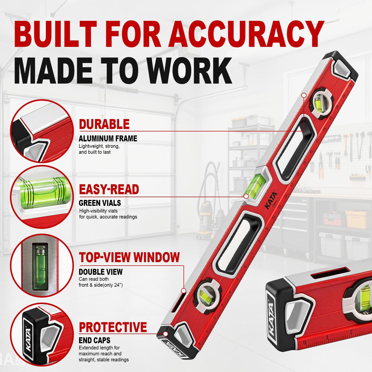 Magnetic Spirit Level Set with Carrying Bag