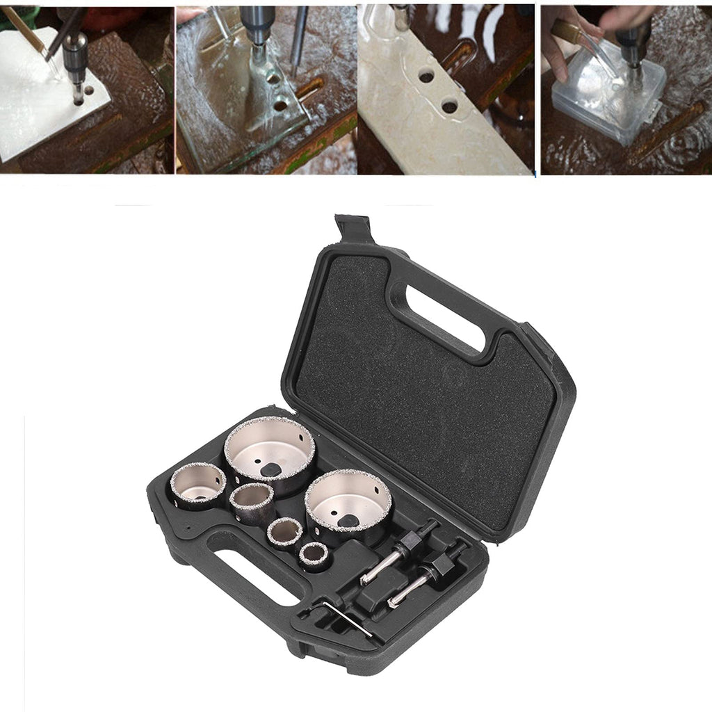 9-Piece Tile & Glass Hole Saw Drill Bit Set