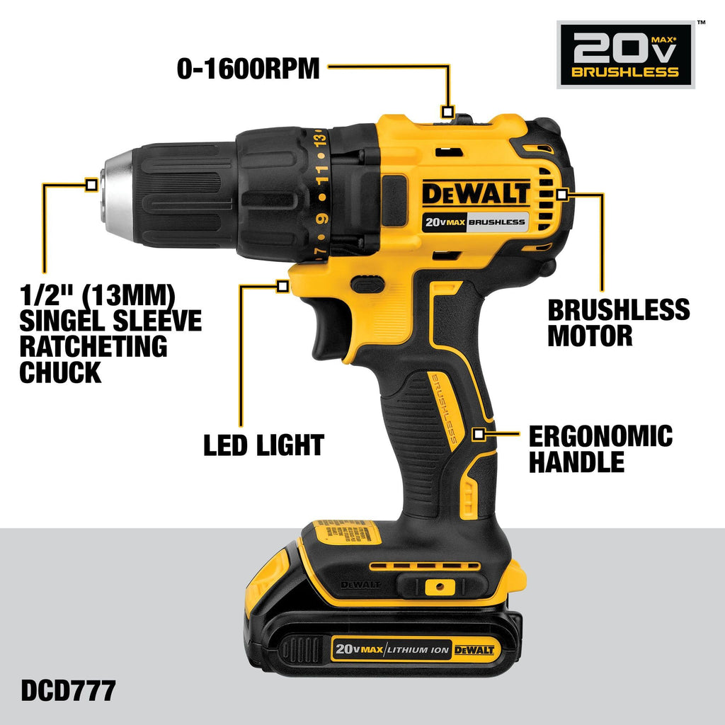 20V Brushless Cordless Drill Driver Set