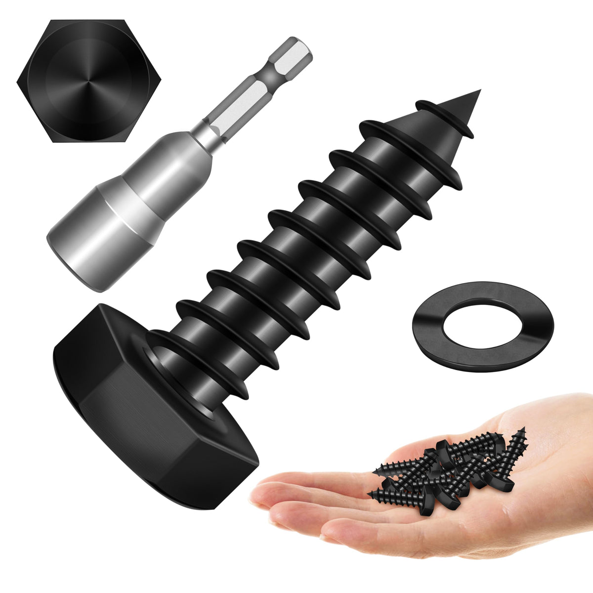 304 Stainless Steel Hex Head Lag Screws with Washers