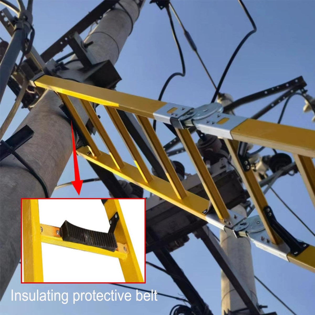 220kv Fully Insulated Multifunctional A-Frame Ladder with Straps