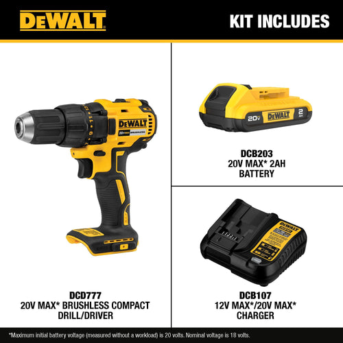 20V Brushless Cordless Drill Driver Set
