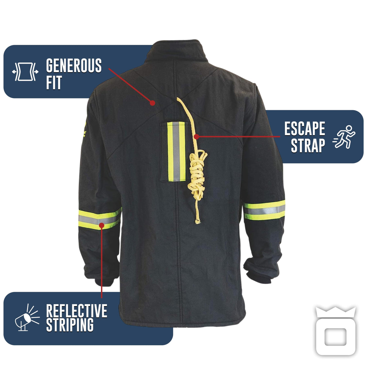 TCG40 Series Arc Flash Hood, Coat with Escape Strap, & Bib Suit Set with HVSL