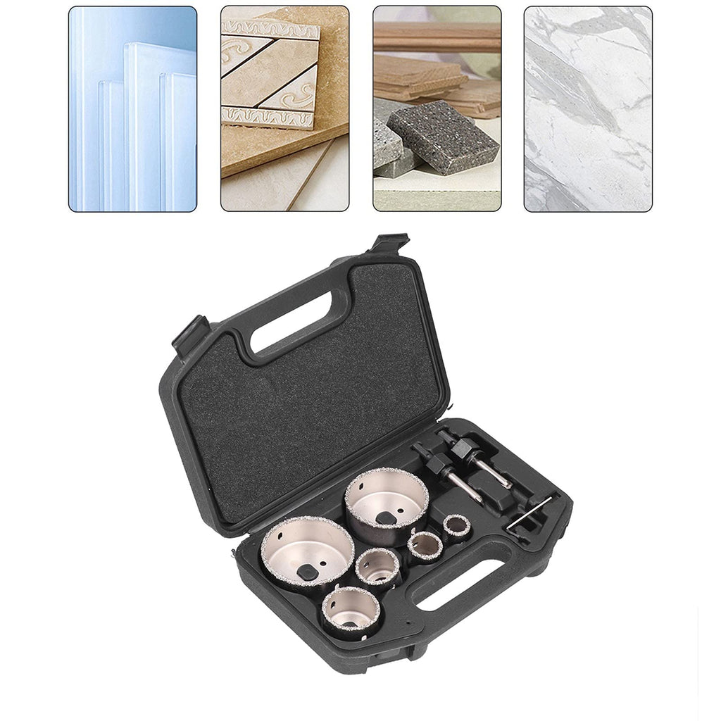 9-Piece Tile & Glass Hole Saw Drill Bit Set