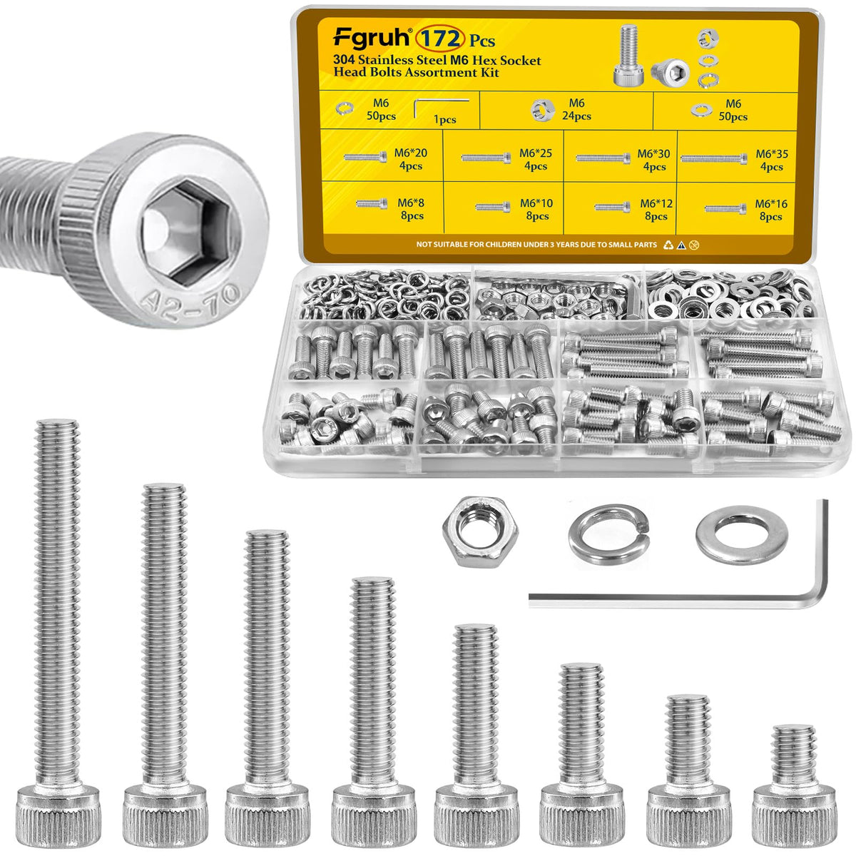 Fgruh Screws and Bolts Assorted Set