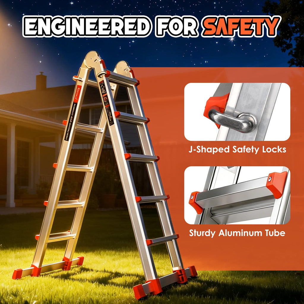 22.5 Ft Multi‑Position A‑Frame Telescoping Ladder