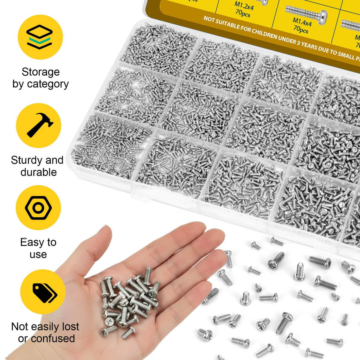 Fgruh Screws and Bolts Assorted Set