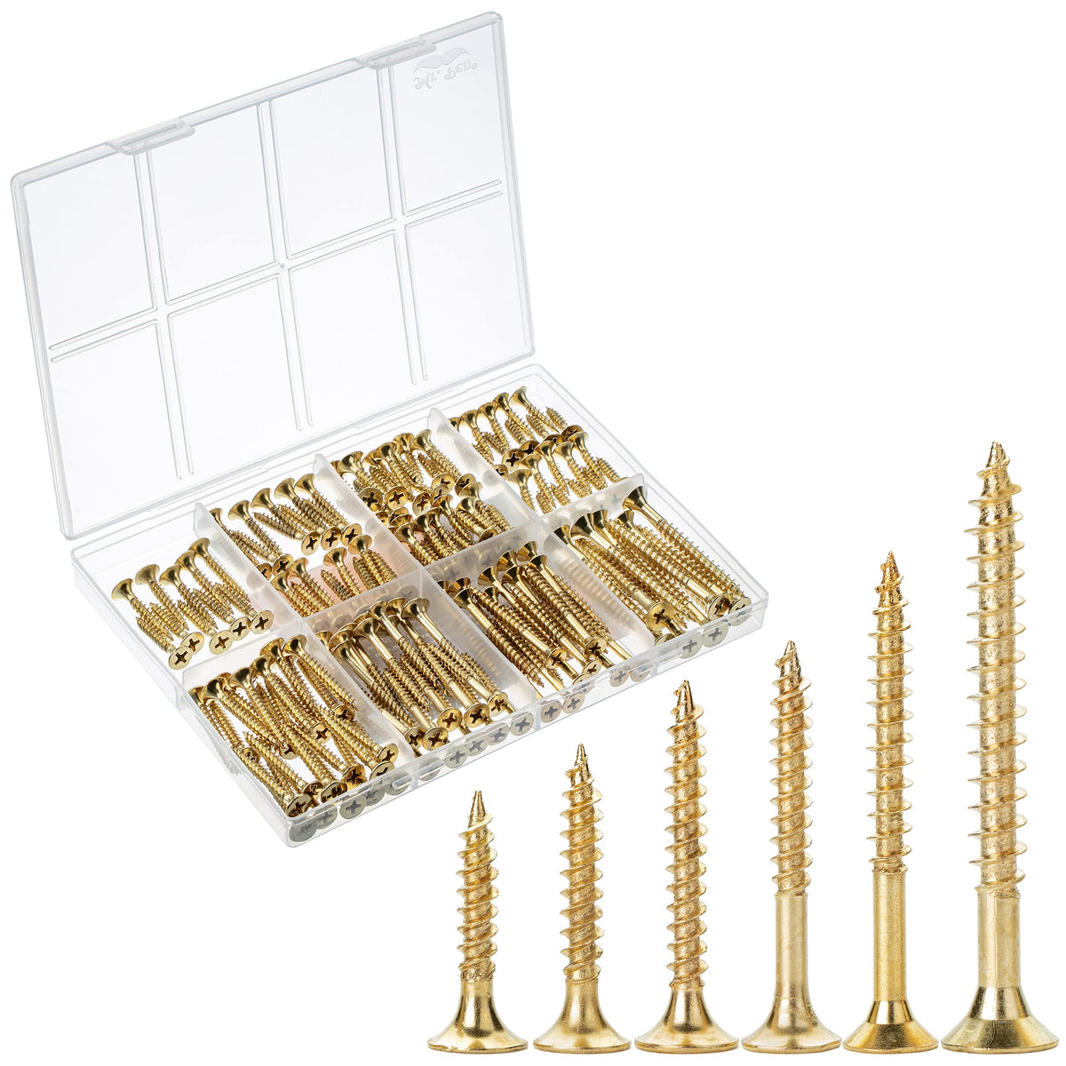 Mr. Pen- Wood Screws Assortment Kit, 152 pcs, Phillips Tips, Wood Screws
