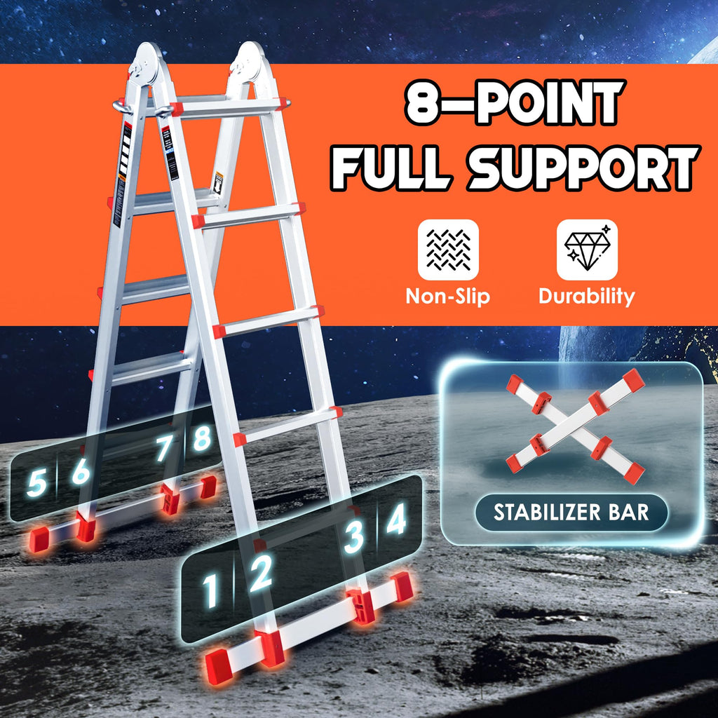 22.5 Ft Multi‑Position A‑Frame Telescoping Ladder