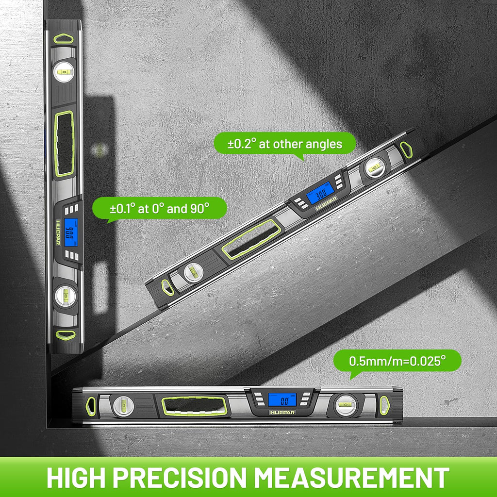 Huepar Magnetic Torpedo Level, 24-Inch, Aluminum Alloy Spirit Level
