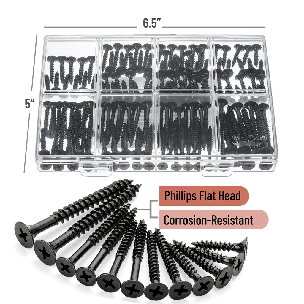 Mr. Pen- Wood Screws Assortment Kit, 152 pcs, Phillips Tips, Wood Screws